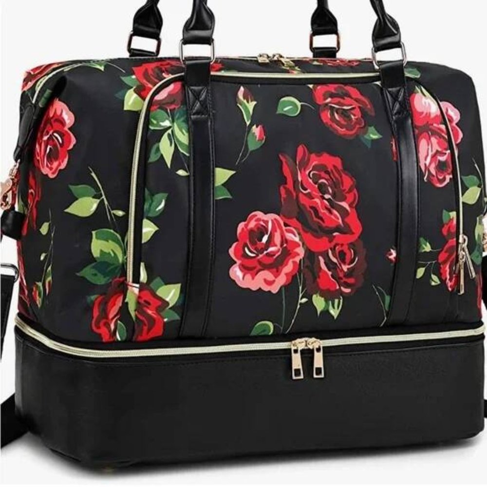 NWT Travel Weekender Bag Overnight Duffel Carry-on Tote Bag fit 15.6 Inch Laptop - Picture 7 of 8